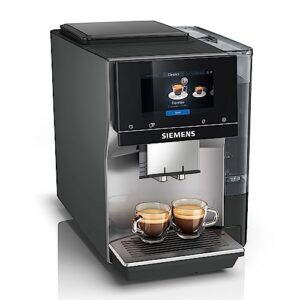 Siemens Kaffeevollautomat EQ.700 classic TP705D01, App-Steuerung, intuitives Full-Toch Display, bis zu 10 individuelle Kaffeekreationen als Favoriten, automat. Dampfreinigung, 1500 W, grau-silber